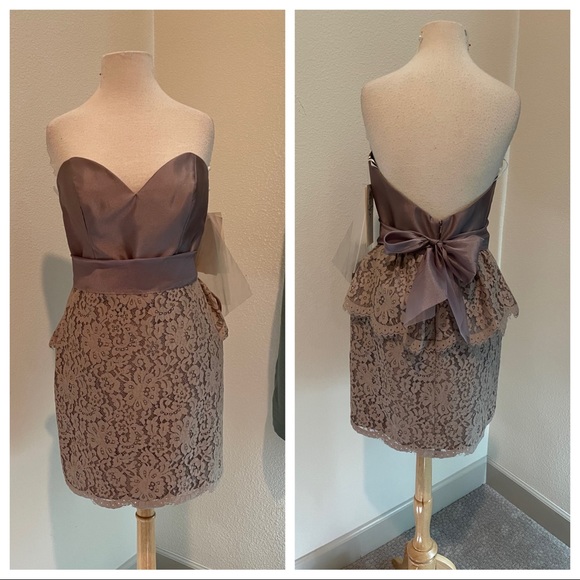 lazaro Dresses & Skirts - Noir by Lazaro 3382 Taupe size 12 NWT